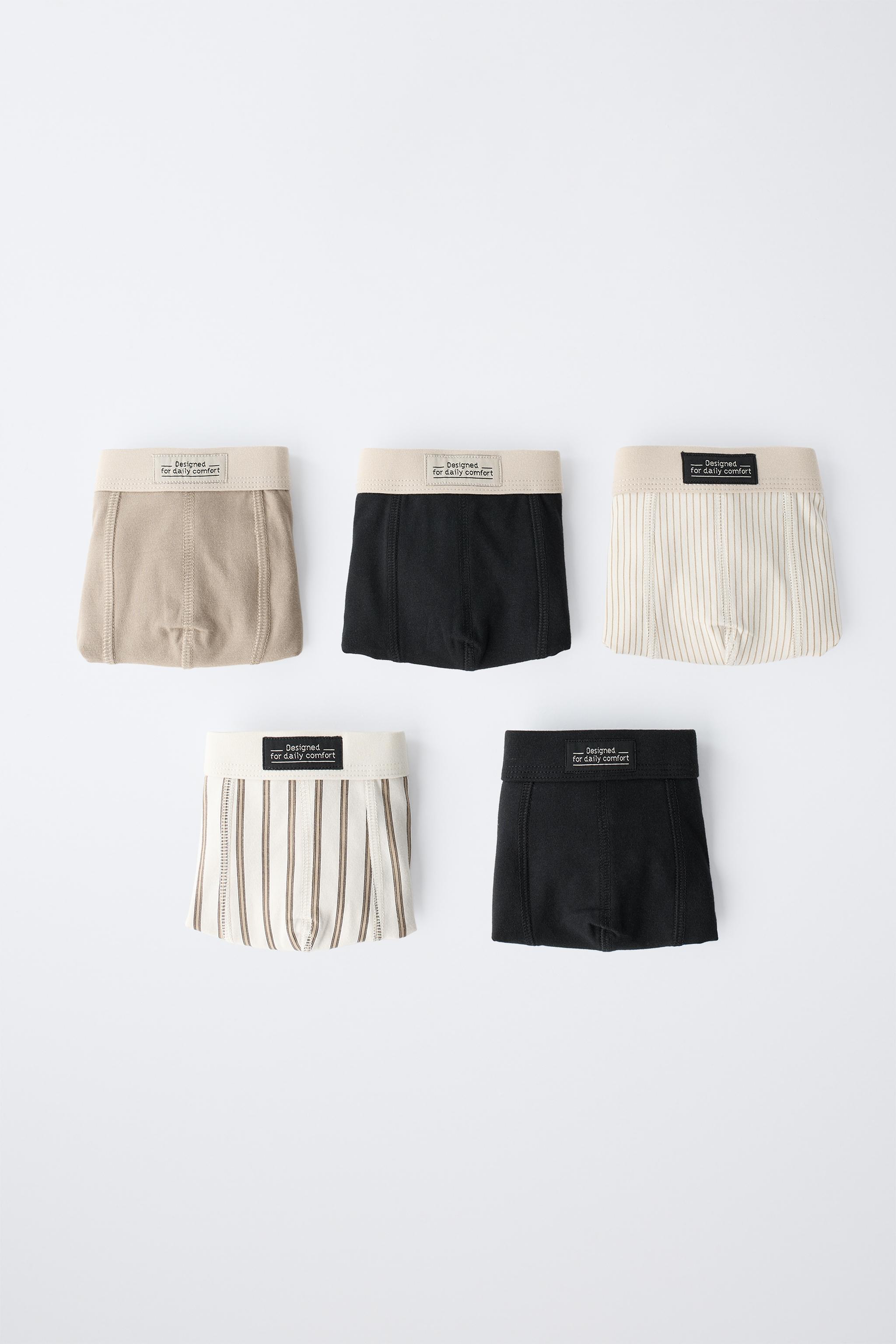 AGES 3-6 / FIVE-PACK OF STRIPED BOXERS